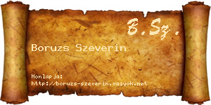 Boruzs Szeverin névjegykártya